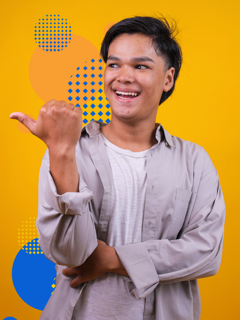Student excited about learning